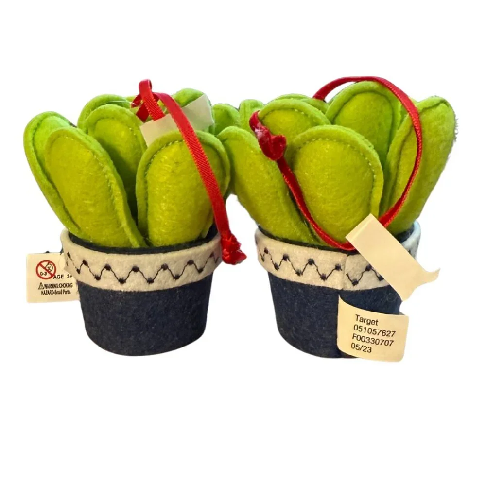 Target Wondershop Felt Succulent Ornament - 2023 RARE Set of 2